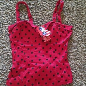 Sexy red balconette shirt